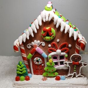 Festive Gingerbread House with Colorful Accents